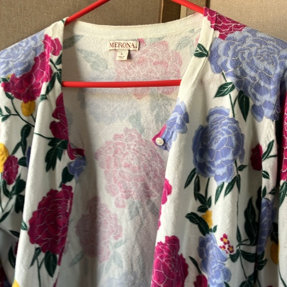 FINAL MARKDOWN Merona Floral cardigan large - Picture 11 of 11